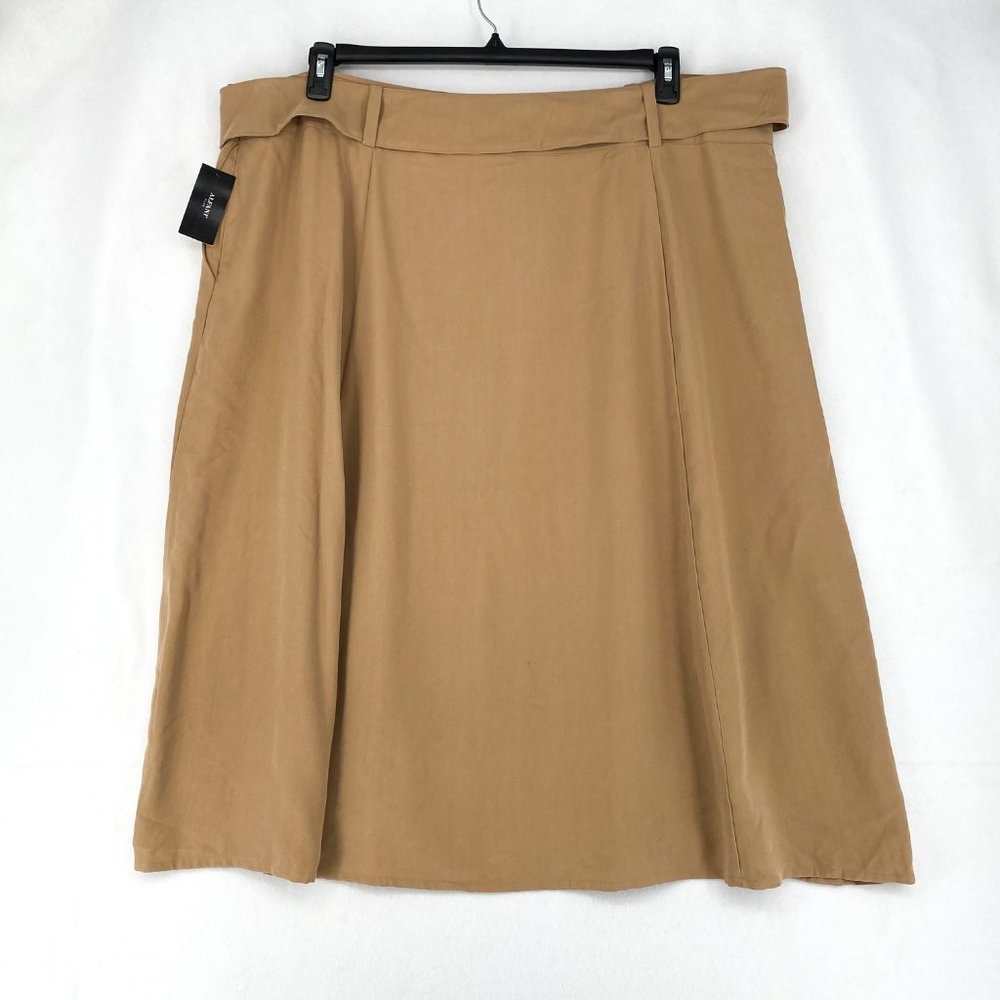 New Alfani Women Plus Size Light Belted Midi Skirt - Picture 6 of 7